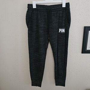 PINK Victoria Secret Heathered Grey Joggers